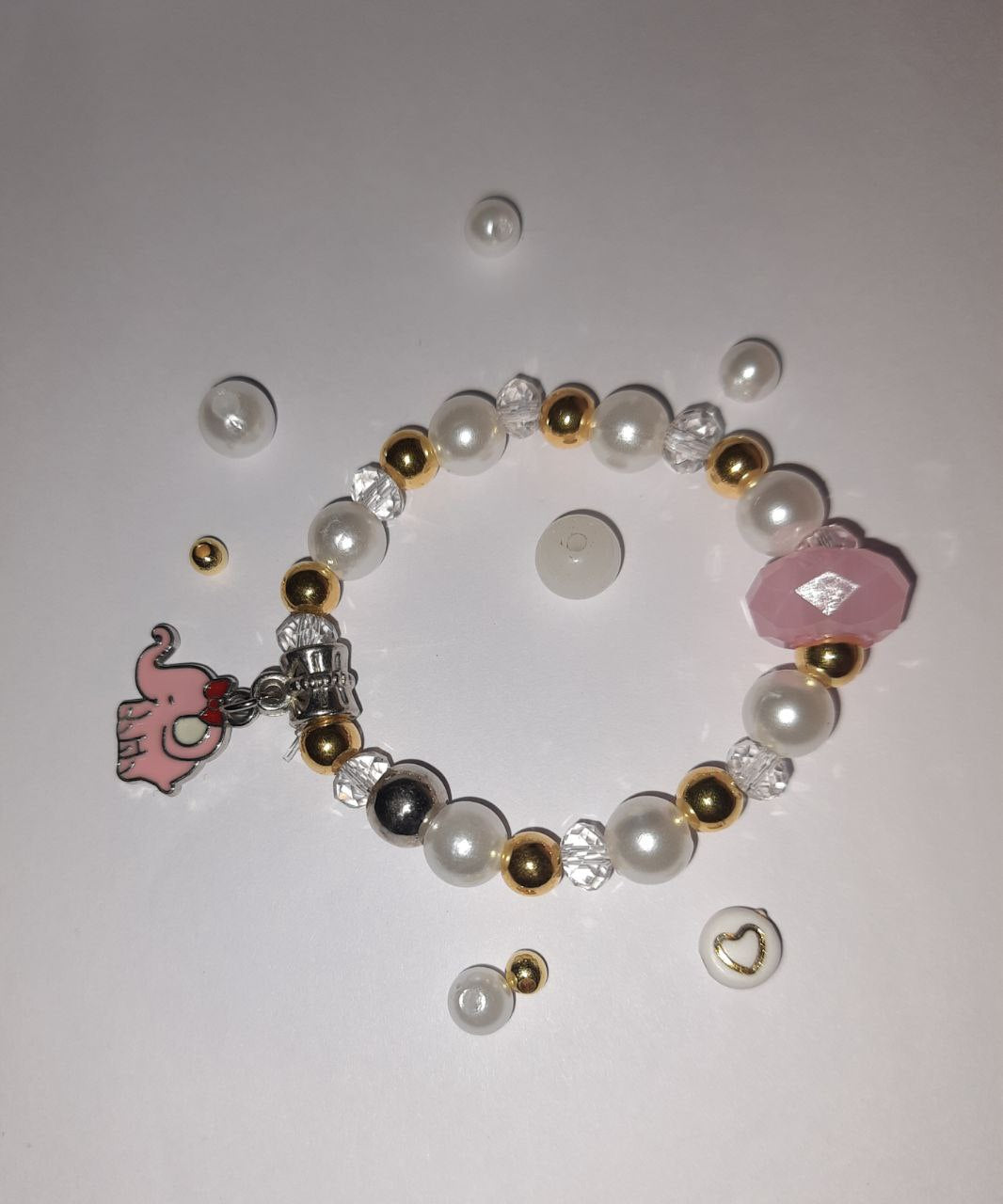 Handmade Pearls Bracelet (Elastic, Free Size) - Set of 1